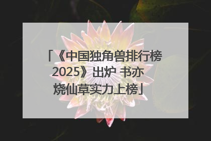 《中国独角兽排行榜2025》出炉 书亦烧仙草实力上榜