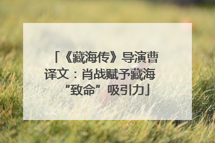 《藏海传》导演曹译文：肖战赋予藏海“致命”吸引力