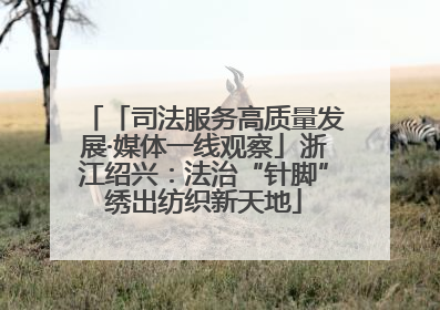 「司法服务高质量发展·媒体一线观察」浙江绍兴：法治“针脚”绣出纺织新天地