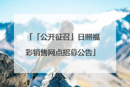 「公开征召」日照福彩销售网点招募公告