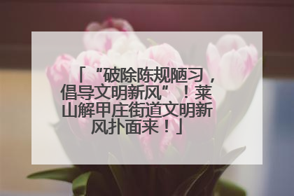 “破除陈规陋习，倡导文明新风”！莱山解甲庄街道文明新风扑面来！