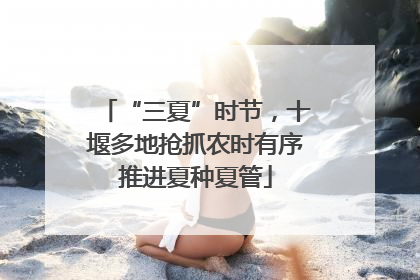 “三夏”时节，十堰多地抢抓农时有序推进夏种夏管
