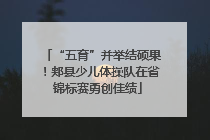 “五育”并举结硕果！郏县少儿体操队在省锦标赛勇创佳绩