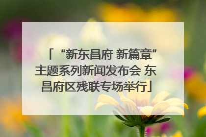 “新东昌府 新篇章”主题系列新闻发布会 东昌府区残联专场举行