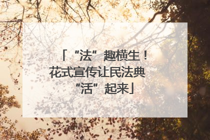 “法”趣横生！花式宣传让民法典“活”起来
