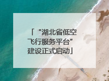 “湖北省低空飞行服务平台”建设正式启动