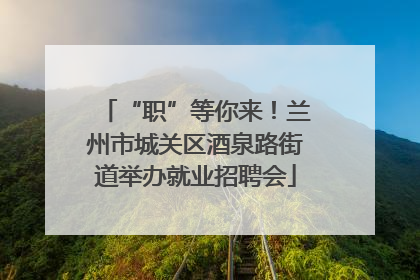 “职”等你来！兰州市城关区酒泉路街道举办就业招聘会