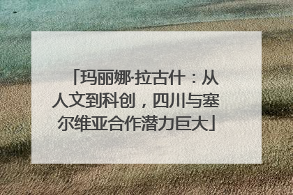 玛丽娜·拉古什：从人文到科创，四川与塞尔维亚合作潜力巨大