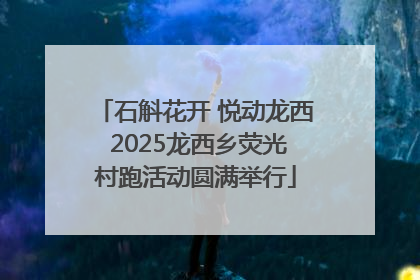 石斛花开 悦动龙西 2025龙西乡荧光村跑活动圆满举行