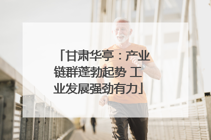 甘肃华亭：产业链群蓬勃起势 工业发展强劲有力