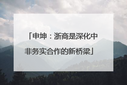 申坤：浙商是深化中非务实合作的新桥梁