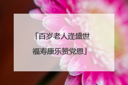 百岁老人逢盛世 福寿康乐赞党恩