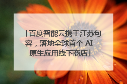百度智能云携手江苏句容，落地全球首个 AI 原生应用线下商店