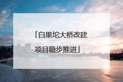 白果坨大桥改建项目稳步推进