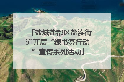盐城盐都区盐渎街道开展“绿书签行动”宣传系列活动