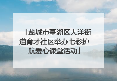 盐城市亭湖区大洋街道育才社区举办七彩护航爱心课堂活动