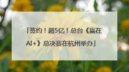 签约！超5亿！总台《赢在AI+》总决赛在杭州举办