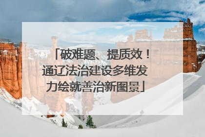 破难题、提质效！通辽法治建设多维发力绘就善治新图景