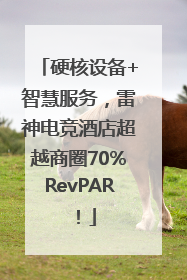硬核设备+智慧服务，雷神电竞酒店超越商圈70%RevPAR！