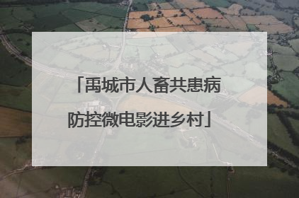 禹城市人畜共患病防控微电影进乡村