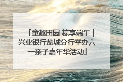 童趣田园 粽享端午｜兴业银行盐城分行举办六一亲子嘉年华活动