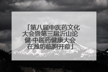 第八届中医药文化大会暨第三届沂山论健·中医药健康大会在潍坊临朐开幕