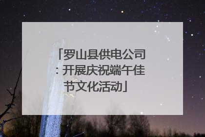 罗山县供电公司：开展庆祝端午佳节文化活动