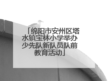 绵阳市安州区塔水镇宝林小学举办少先队新队员队前教育活动