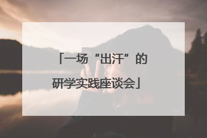 一场“出汗”的研学实践座谈会