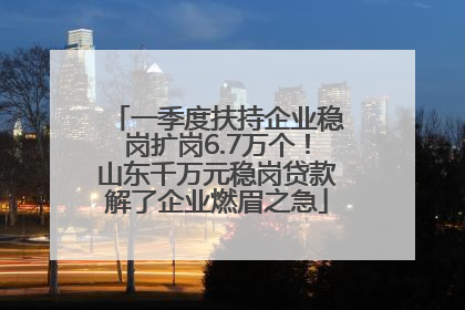 一季度扶持企业稳岗扩岗6.7万个！山东千万元稳岗贷款解了企业燃眉之急