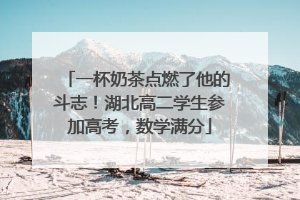 一杯奶茶点燃了他的斗志！湖北高二学生参加高考，数学满分