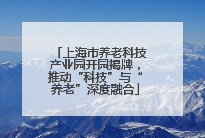 上海市养老科技产业园开园揭牌，推动“科技”与“养老”深度融合