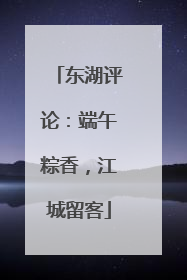 东湖评论：端午粽香，江城留客