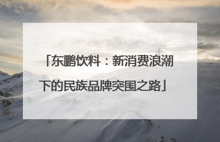 东鹏饮料：新消费浪潮下的民族品牌突围之路
