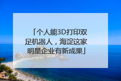 个人能3D打印双足机器人，海淀这家明星企业有新成果
