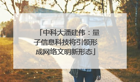 中科大潘建伟：量子信息科技将引领形成网络文明新形态