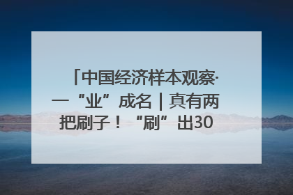 中国经济样本观察·一“业”成名｜真有两把刷子！“刷”出30亿级“颜值经济”