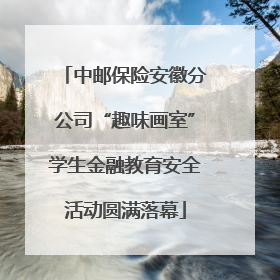 中邮保险安徽分公司“趣味画室”学生金融教育安全活动圆满落幕