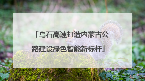 乌石高速打造内蒙古公路建设绿色智能新标杆