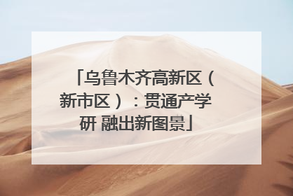乌鲁木齐高新区（新市区）：贯通产学研 融出新图景