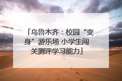 乌鲁木齐：校园“变身”游乐场 小学生闯关测评学习能力