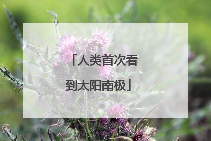 人类首次看到太阳南极