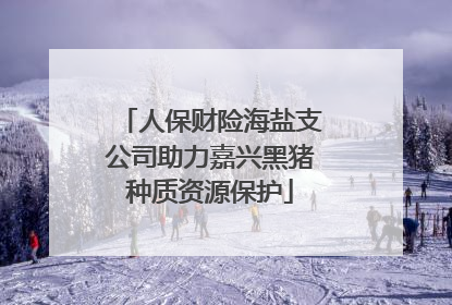 人保财险海盐支公司助力嘉兴黑猪种质资源保护