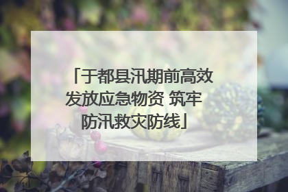 于都县汛期前高效发放应急物资 筑牢防汛救灾防线