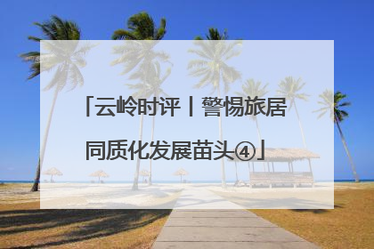 云岭时评丨警惕旅居同质化发展苗头④