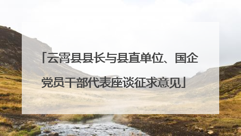 云霄县县长与县直单位、国企党员干部代表座谈征求意见