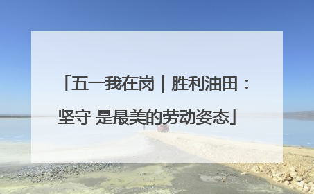 五一我在岗｜胜利油田：坚守 是最美的劳动姿态