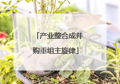 产业整合成并购重组主旋律