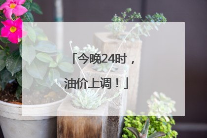 今晚24时，油价上调！