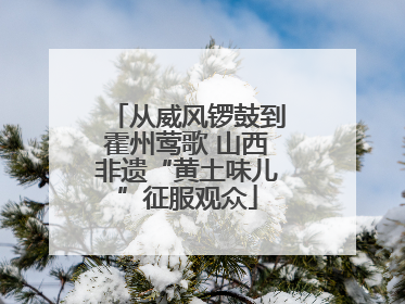 从威风锣鼓到霍州莺歌 山西非遗“黄土味儿”征服观众